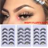 Flared Multi-styles Natural Long Criss-cross Eye Lash Extension 3D Faux Mink Hair False Eyelashes