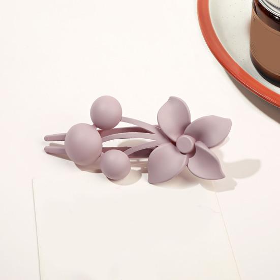 Матовая текстура, коготь для волос, цветочный декор, толстая тонкая заколка для волос, нескользящая матовая отделка, большая заколка для волос на затылке, аксессуары для волос