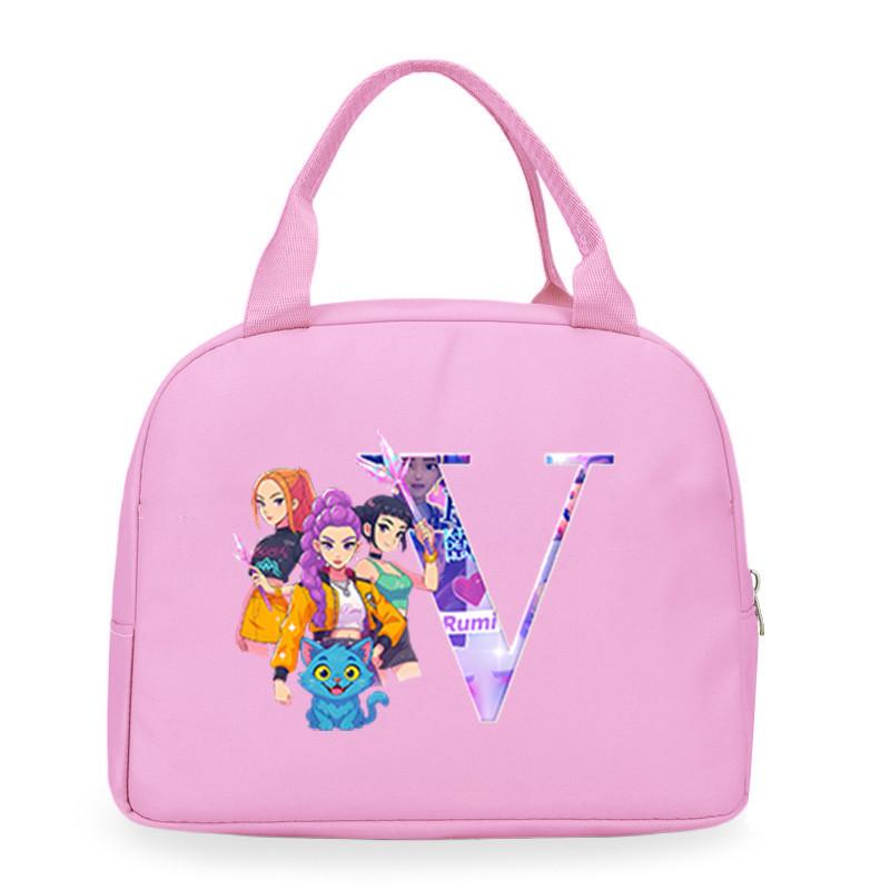 Детские Девочки Kpop Руми Зои Мира Дерпи Саджабойс С Принтом Студенческие Водонепроницаемые Сумки для Еды Ланч-бокса Повседневные Сумки
