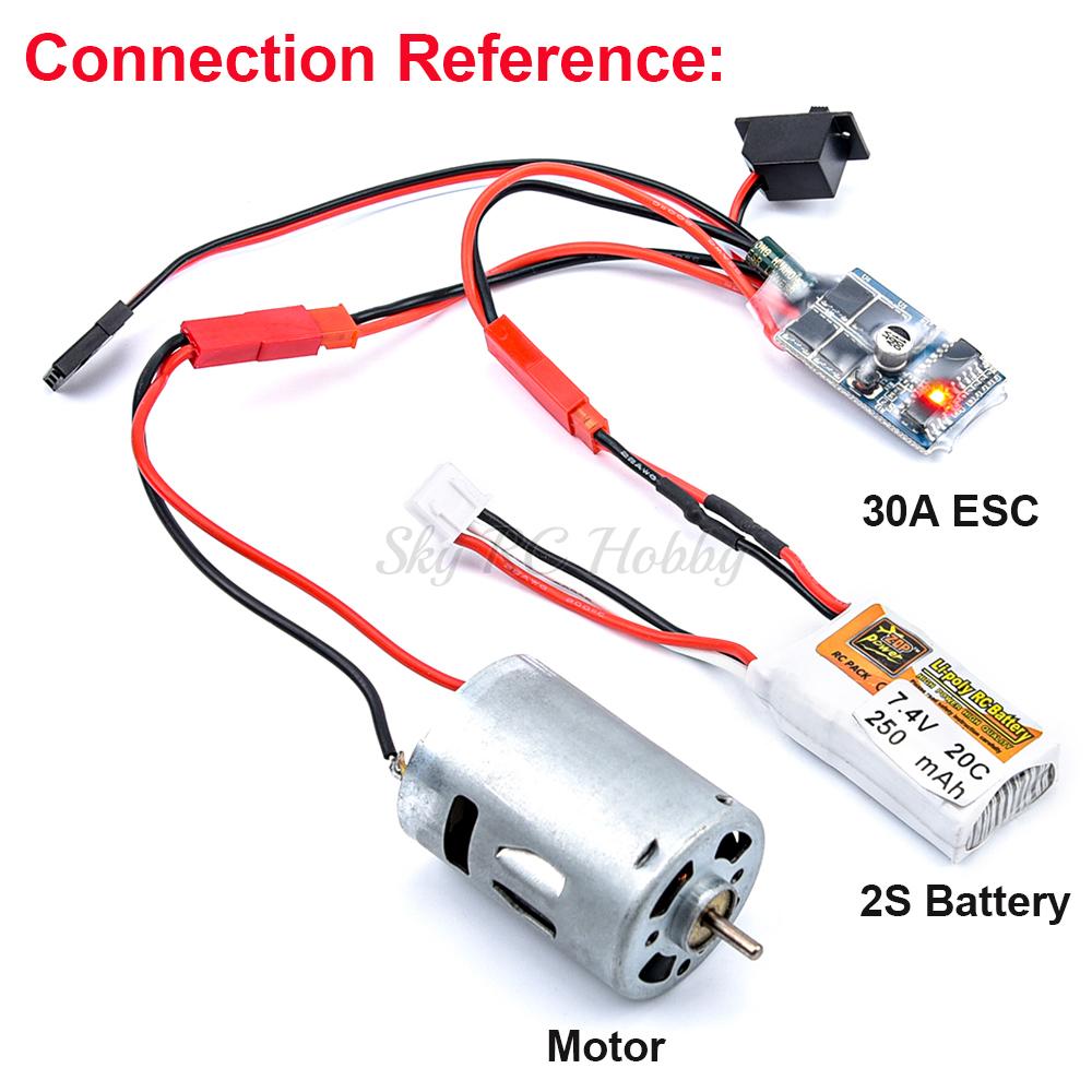 RC ESC 20A / 30A Brush Motor Speed Controller Forward Reverse Brake 2S for Controller Boat Car Tank RC Parts