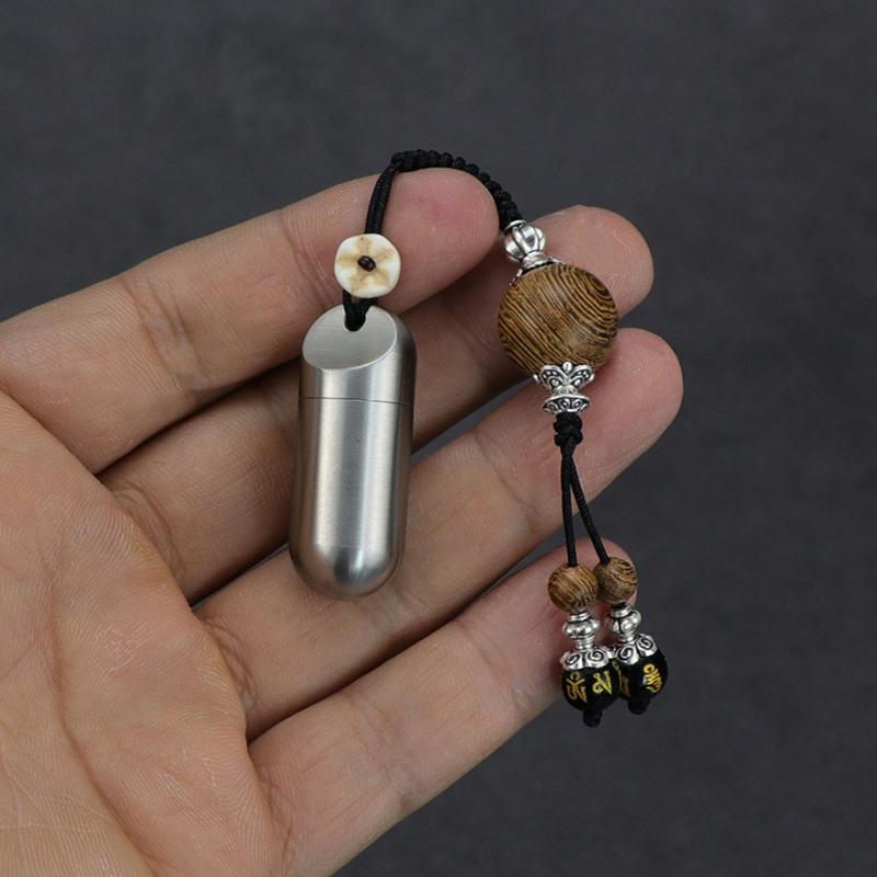 1Pcs Portable Waterproof Metal Capsule Box Mini Medicine Holder Stainless Steel Pill Case Mini Pill Holder Edc Tool Seal Bottle