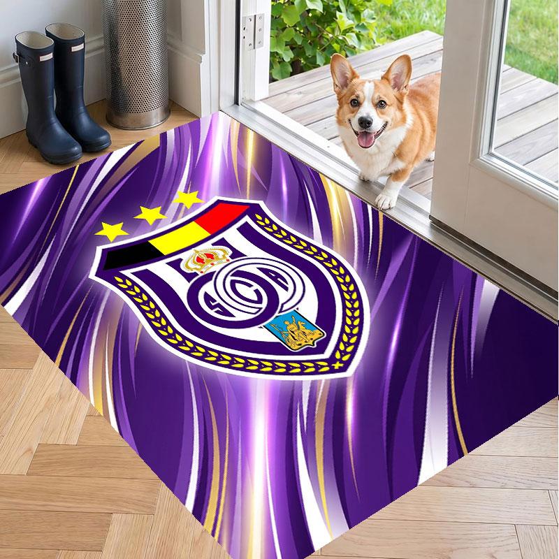Soft Floor Carpet Anderlecht FC Pattern Area Rug Decorative Mat For Home Room Decoration