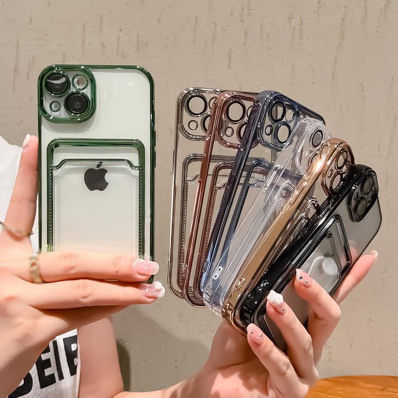 Противоударный чехол для телефона с покрытием для iPhone 15 14 11 12 13 Pro Max с защитной пленкой для объектива, чехол-кошелек, держатель для карт