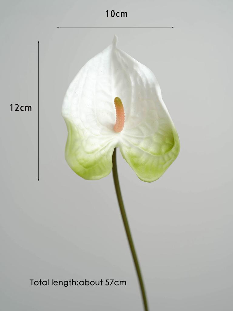 3 шт. Цветы антуриума из ПУ с эффектом реального прикосновения, дизайн в форме сердца, искусственные цветы для дома, свадьбы, цветочных композиций