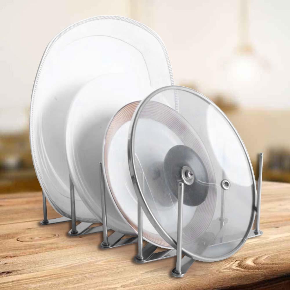 Drain Rack Kitchen Accessories Flatware Storage Shelf Dish Drainer Plate Stand Pot Lid Holder