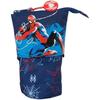 Convertible Bucket Pouch - SAFTA - Spiderman Neon - Navy Blue - Child - Synthetic