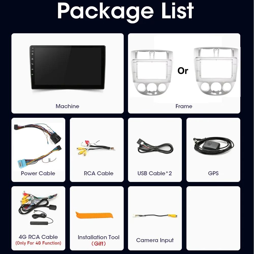 Android 12 Carplay для Buick Excelle HRV 2004-2013 Chevrolet Lacetti J200 Автомобильный радиоприемник Мультимедийный проигрыватель Навигация GPS Головное устройство