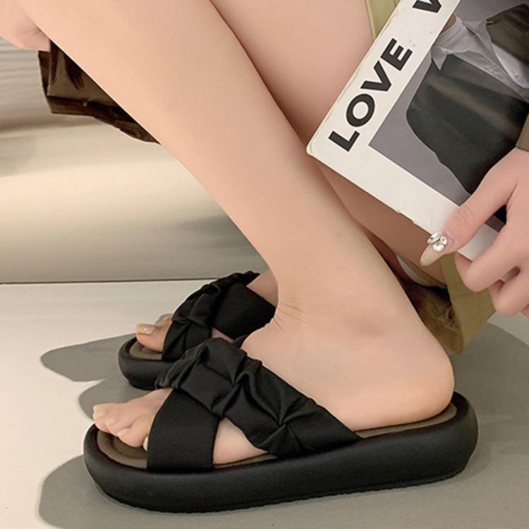 Stepping On Shit Soft-soled Slippers Women's Summer Outer Wear New Year's New Non-slip, Wear-resistant and Versatile Casual Wheat Ear Cool Slippers