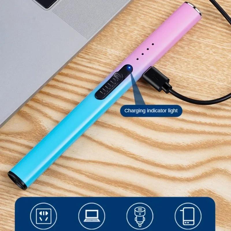 Кухонная зажигалка Type-C с заряжаемой плазменной дугой, импульсным воспламенителем, беспламенная ветрозащитная зажигалка с предохранительным выключателем для барбекю со свечами