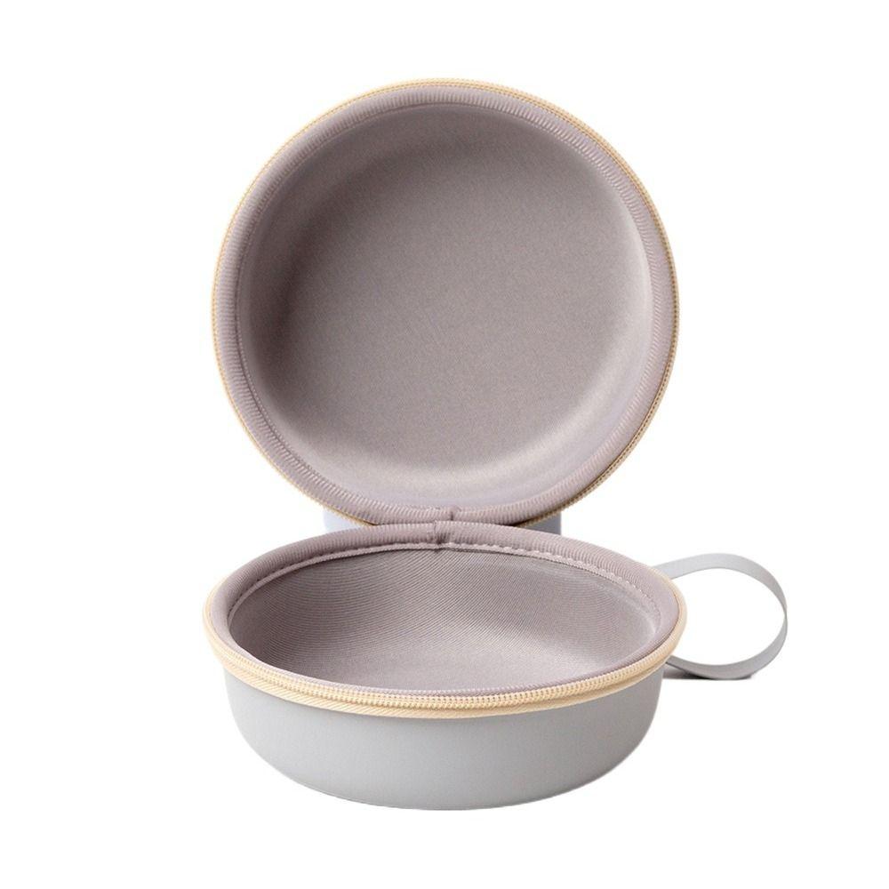 Grey U Type Neck Pillow Case Zipper Round Foam Pillow Box Camping Hard Storage Bag  Travel