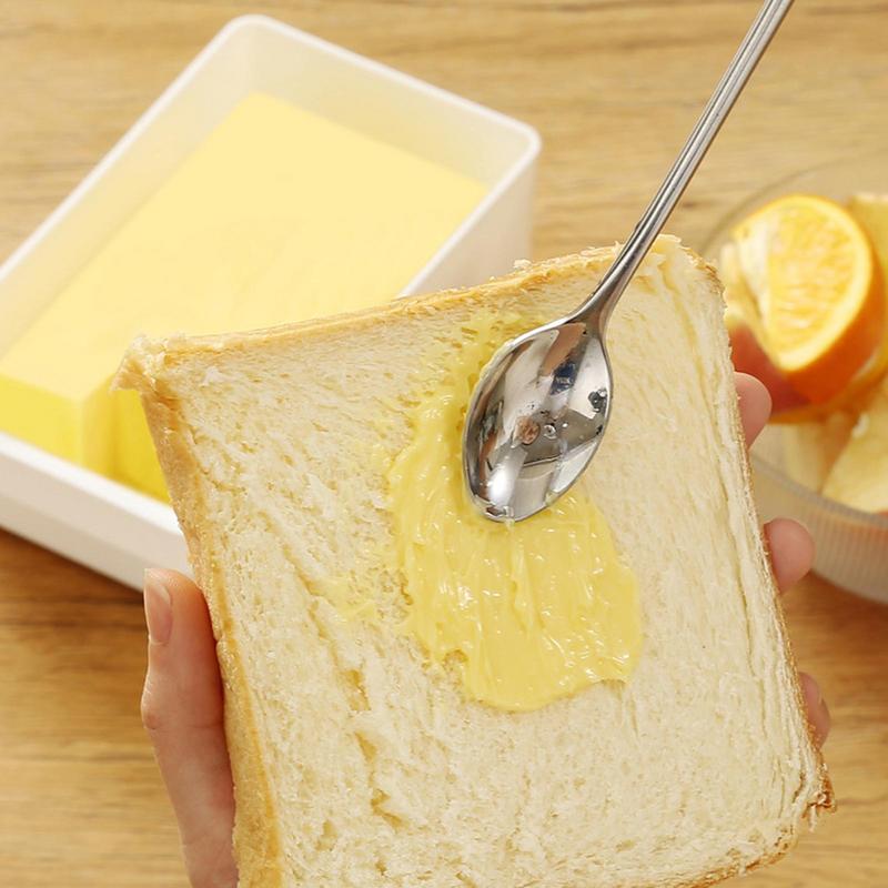 Butter Cutter Box Unbreakable Butter Dish with Clear Lid and Cutter Space-Saving and Easy Cutting Safe Butter Keeper Tray