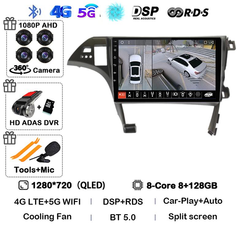 Android 14 Carplay Auto для Toyota Prius XW30 2009 2010 2011 2012 2013 2014 2015 Автомобильный радиоприемник GPS стерео мультимедийный проигрыватель BT DSP