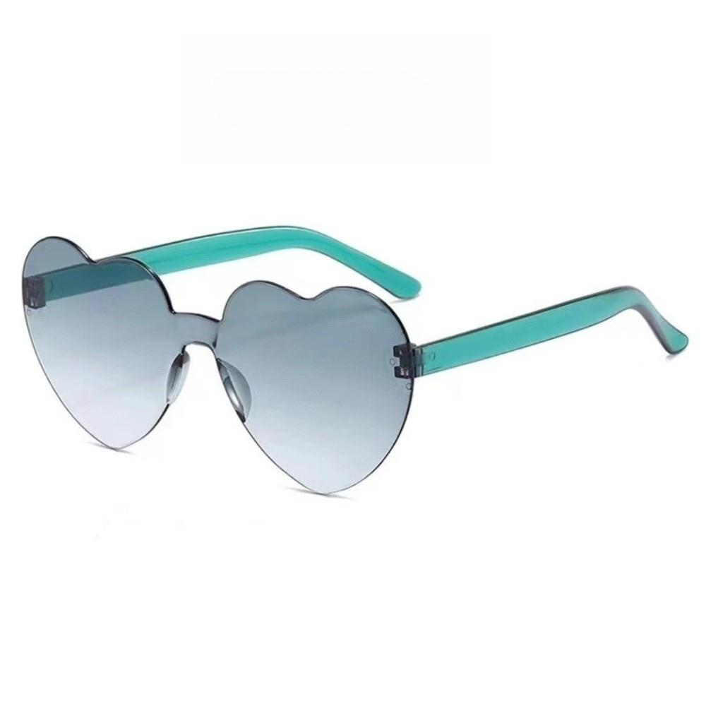 Trendy Love Heart Shape Sunglasses UV Protection Colorful Gradient Sunglasses Women