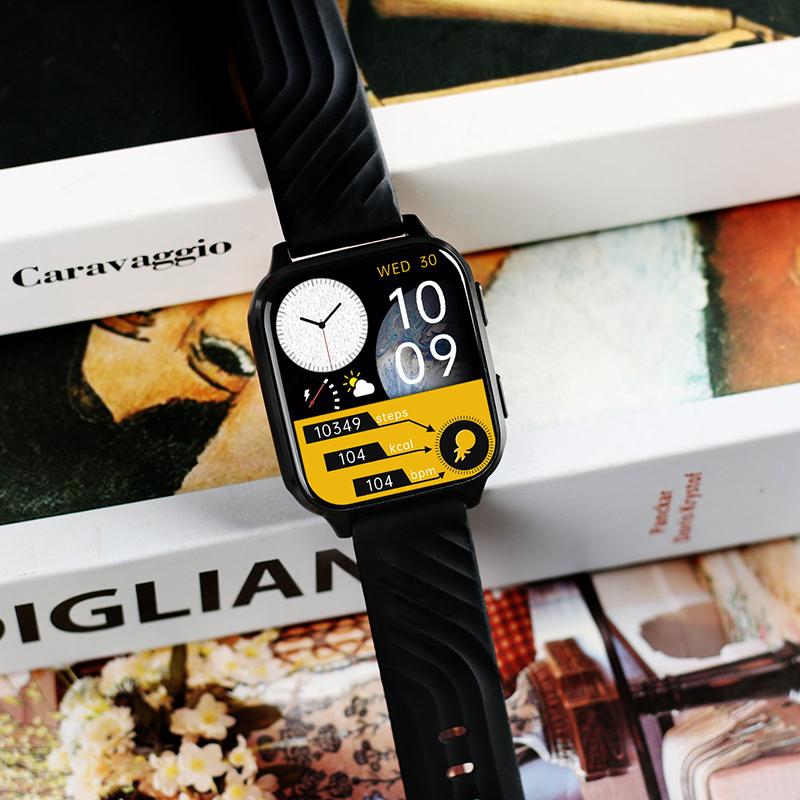 Умные часы Rainbuvvy FW12, 1,85 дюйма, TFT-дисплей 240x280, BT5.2, Bluetooth, вызовы, IP68, водонепроницаемый, поддержка нескольких спортивных режимов, 300 мАч, длительный режим ожидания