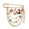 Snowflakes Christmas Brooch Snowman Enamel Badge Fashion Waistband Pin  Bag Decoration