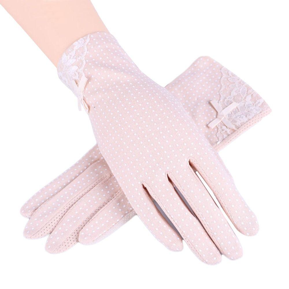 Outdoors UV Protection Summer Sunscreen Gloves Breathable Lace Sun Protection Gloves Touch Screen Thin Anti-UV Mittens Sports