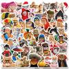 50 шт милые наклейки с котами виниловые водонепроницаемые забавные наклейки с котами для бутылки с водой ноутбука скейтборда альбома для багажа детей игрушек