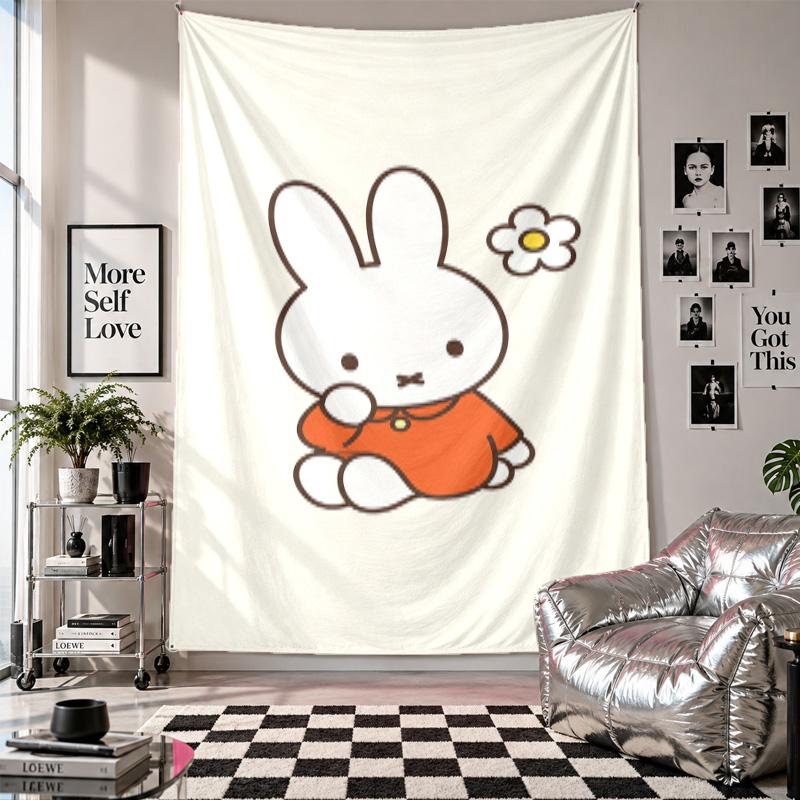 Wall TapestryMiffy Art Hanging Cloth Decorative Background Cover for Room Decoration