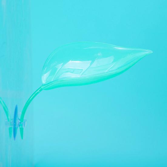 3 Pcs Turtle Basking Platform Leaf Shape Bearded Dragon Basking Platform with Suction Cups Tree Frog Tank Accessories for Leopard Gecko Tank Decor