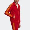 Adidas Originals Trefoil Fb Nations Tt Striped Print Logo Zip-Up Stand Collar Jacket Men Jacket Red HK7407