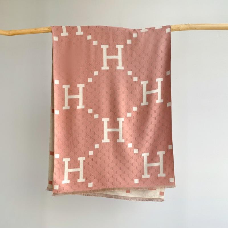 Autumn and Winter New Imitation Cashmere Scarf Women's High-end Sense Winter Letter Light Luxury Shawl Thick Warm One