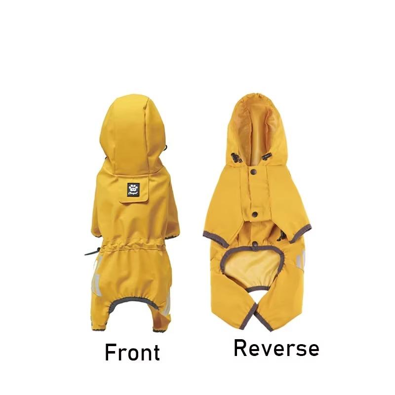 Dog Raincoat 1PC Cats and Dogs Can Be Towed Color Blocking Summer Breathable Rain Poncho Small and Medium Dogs Pet Supplies