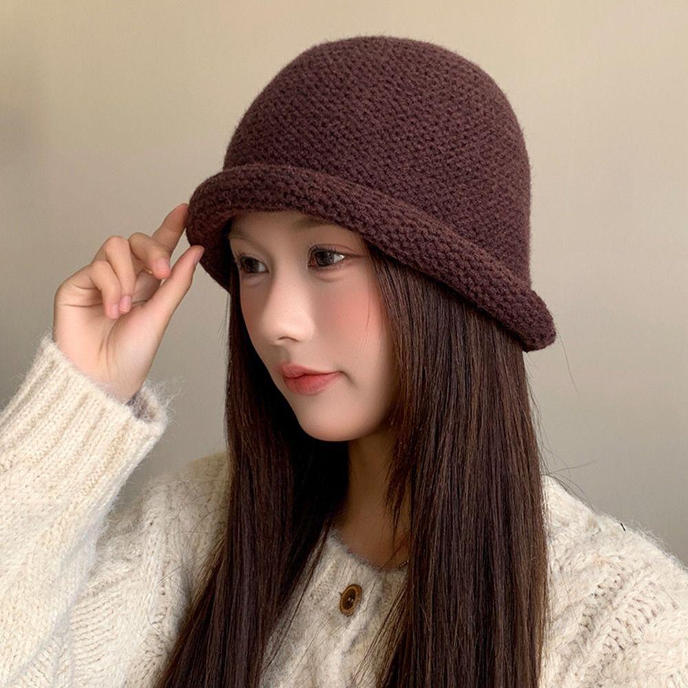 Knitted Winter Hat Windproof Beanies Hat Fashion Fisherman Cap for Women