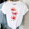 (Азиатский размер) lip стиль 90-х милый принт женская женская футболка верхняя одежда повседневная цветочная мода короткий рукав футболка женская графическая футболка
