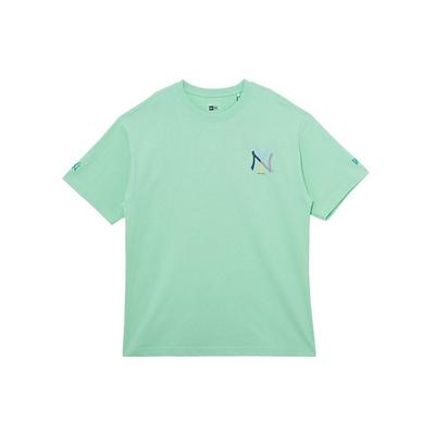 New Era SS22 MLB Логотип Простая футболка с круглым вырезом Унисекс Футболки Зеленый 13095643
