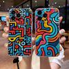Красочная Граффити Линии Чехол Для Телефона Для iPhone 17 16e 16 15 14 13 12 11mini Pro Max X XR XSMAX 8 7 Air Plus Мягкий Чехол