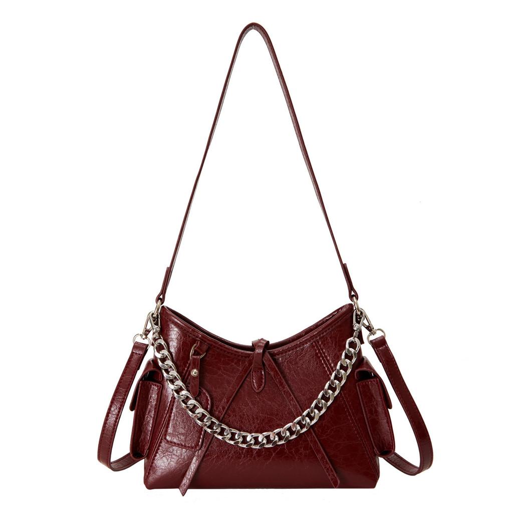Ielgy Chain Underarm Bag All-Match Large-Capacity One-Shoulder Messenger Airport Bag