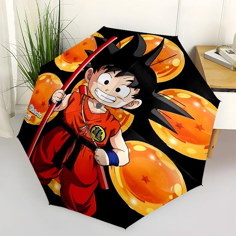 1pc Dragon Ball Z, GokuOpen/Close Umbrella-Windproof, Compact Travel Umbrella, Sturdy 8-Rib Shaft1170