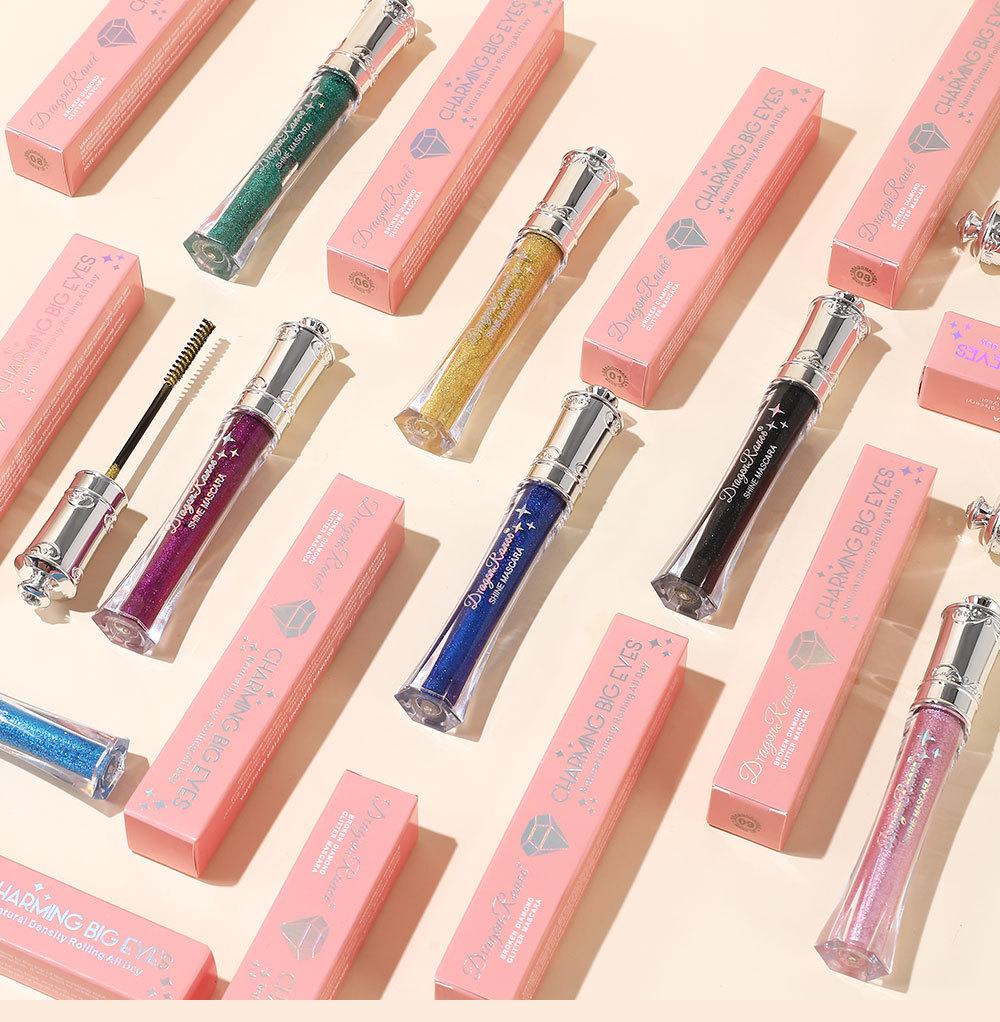 Dragon Ranee Водостойкая тушь для ресниц CZ Diamond Shiny Sapphire Blue Glitter Gold Silver Pearlescent Sequin Mascara