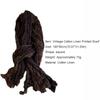 Keep Warm Cotton Linen Scarf Autumn Winter Shawl Wrap Floral Pleated Printed Scarf