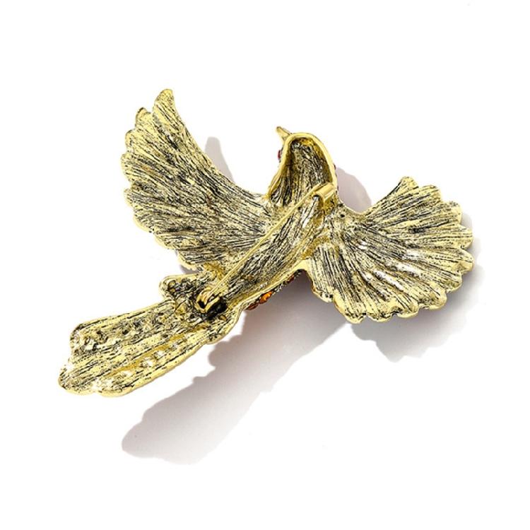 Яркая Брошь-Колибри со Стразами Большого Размера Значок Винтажный Стиль Булавка для Лацкана Аксессуары для Любителей Моды