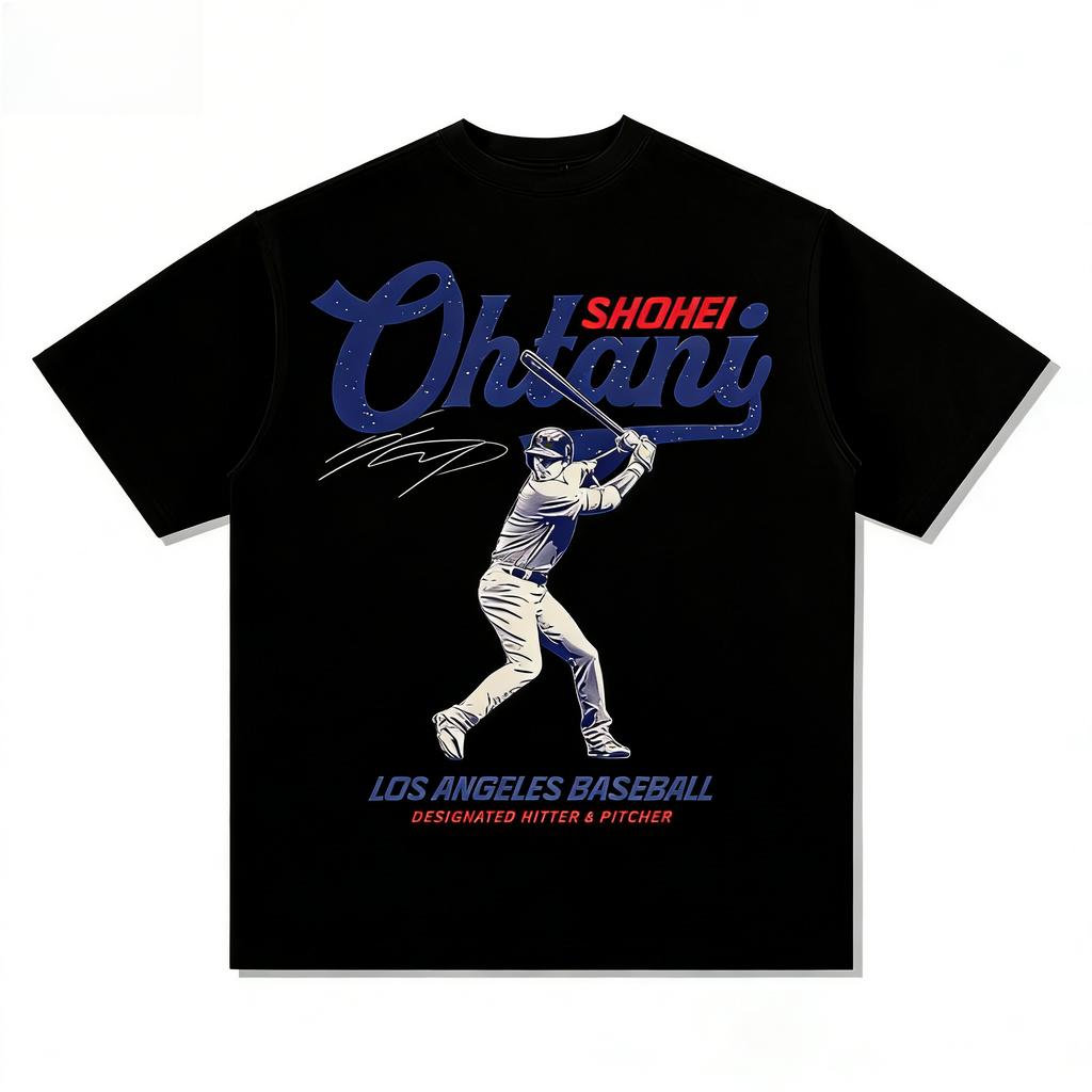 2026 Shohei Ohtani Pure Cotton T Shirt Baseball Star High Street Tshirt Breathable Top Adult Casual Summer Unisexs Women T Shirt