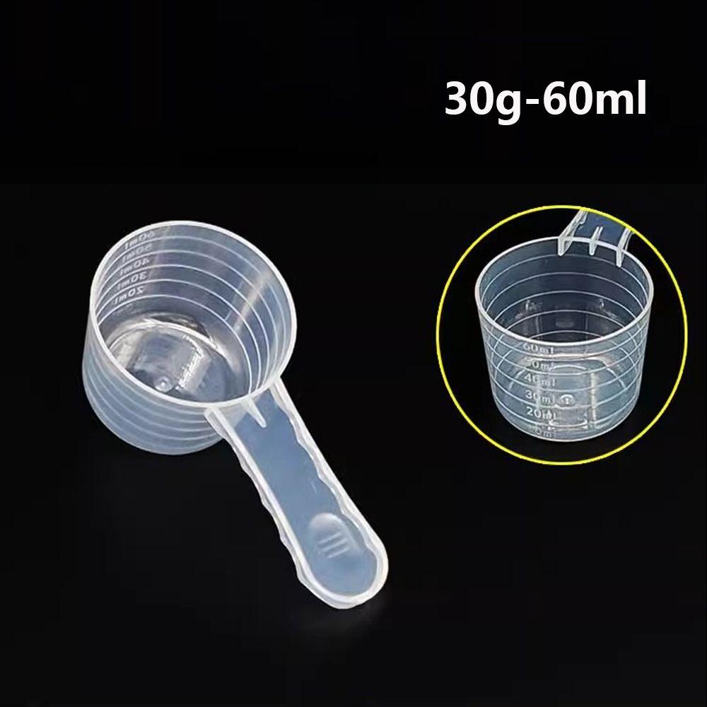 5pcs/set Transparent Flat-bottomed Spoon Plastic Measuring Spoon  Home Kitchen Baking Accessories
