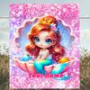 1PC Custom Name Mermaid Shell Fantasy Art outdooor Flannel blankets Patterns Throw Blanket All-Season Soft Gift for Couch, Bed, Camping gifts