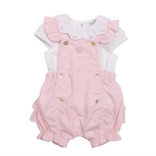 Mintini Baby Girls Scalloped Edge Top & Shorts Set
