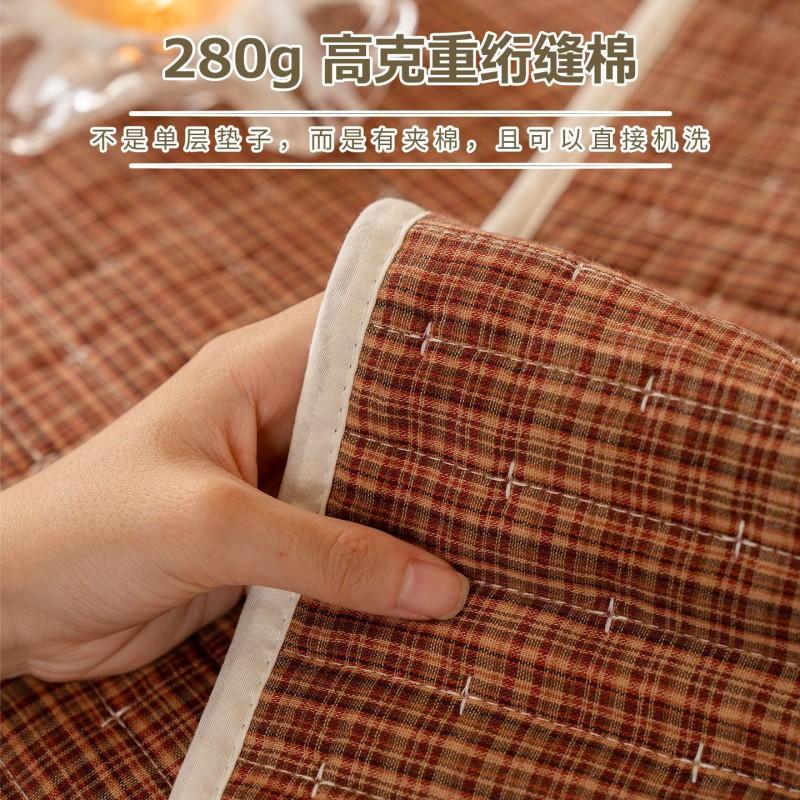British Style Thick Skirt Edge 100% Cotton Double Gauze Sofa Cushion Non-Slip All Season Use