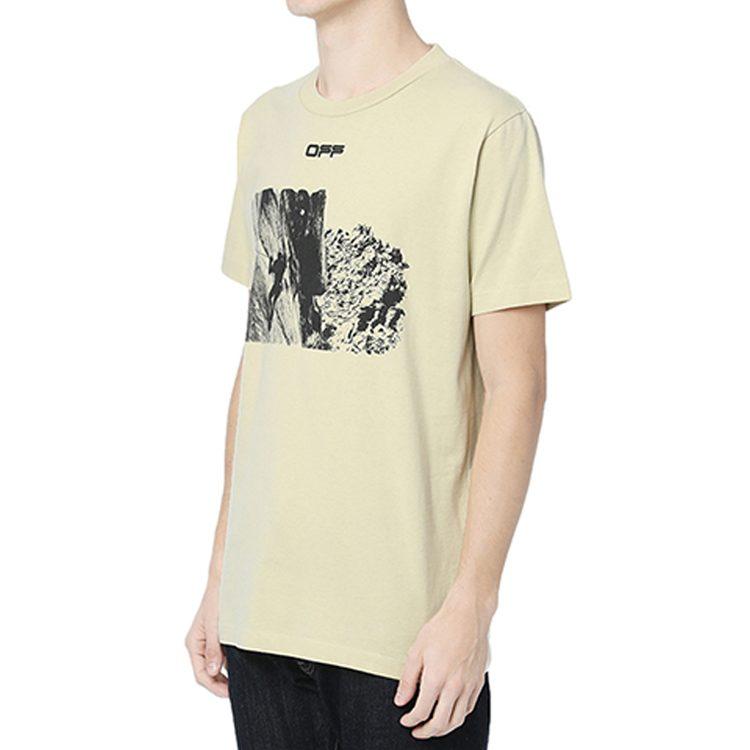 OFF WHITE Летняя коллекция 2020 Футболка мужская Кремовый OMAA027S201850156110