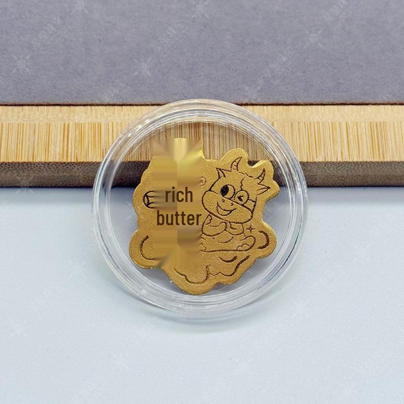 Gold-Plated Wealth & Prosperity Phone Sticker Set - Princess New Year & God of Wealth Designs