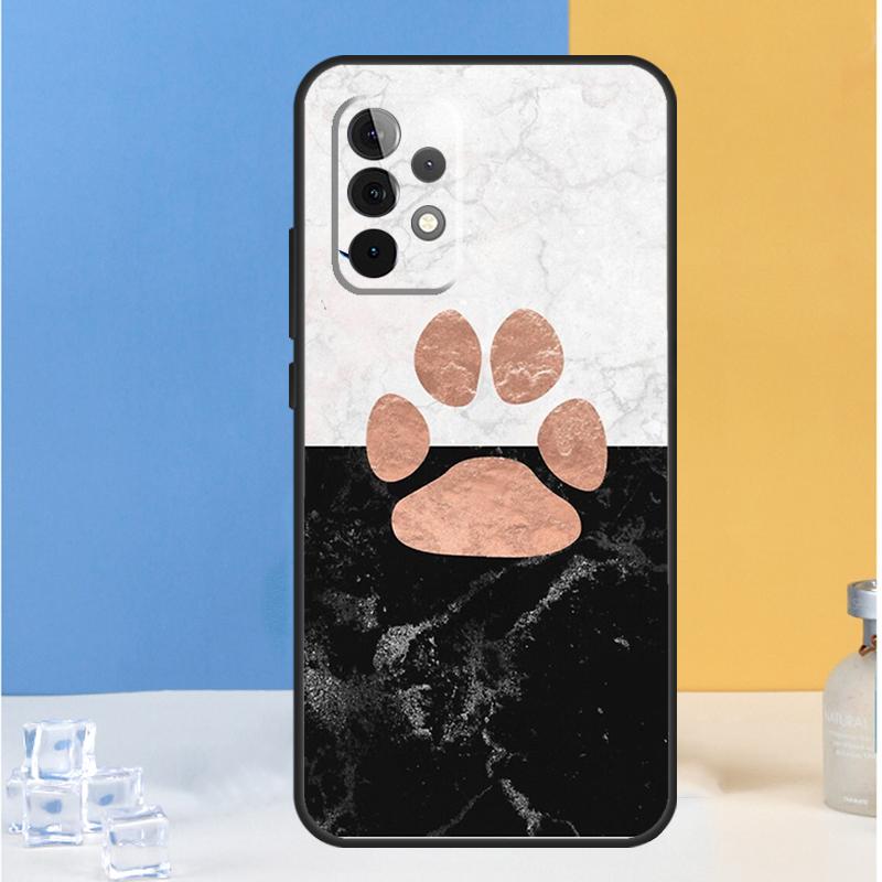 Дизайн с лапками кошки и собаки для Samsung Galaxy A05 A06 A13 A33 A53 A36 A26 A16 A54 A34 A14 A32 A52 A55 A35 A15 A56 Чехол
