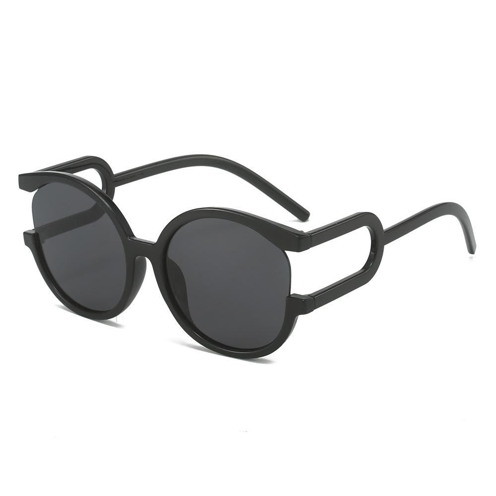 Round large frame personalized YK futuristic elements color sunglasses men's and women's fashion design sunglasses
