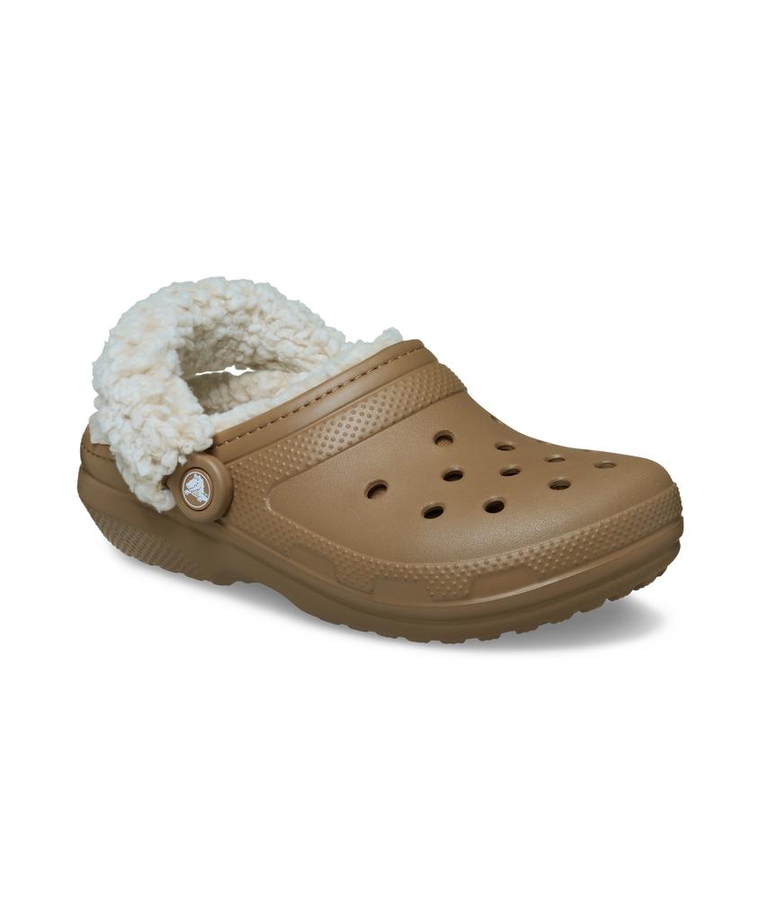 Классические клоги Crocs на флисовой подкладке (Флисовый ремешок) - Сепия / 211396-2Ey