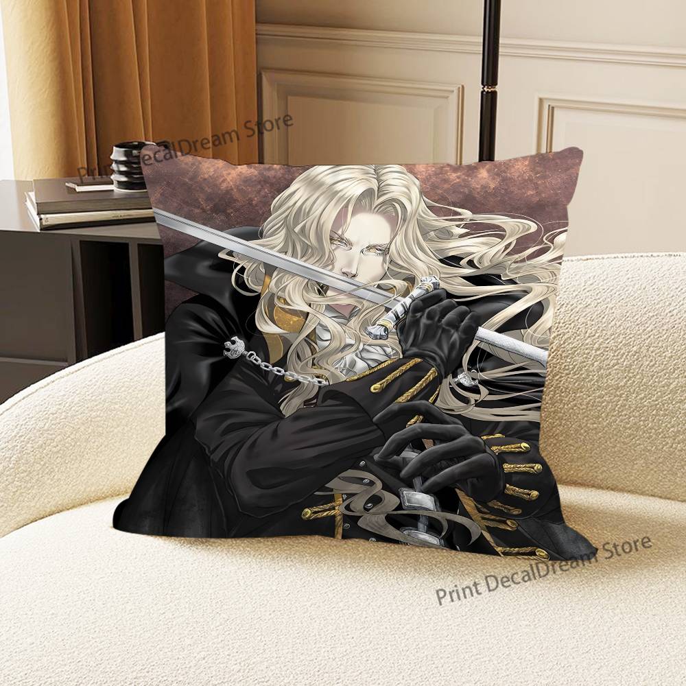 Game Anime A-Alucard Pillow Case For Sofa Decor Car Office Room Printing Cushion Cover Decorations and Protector