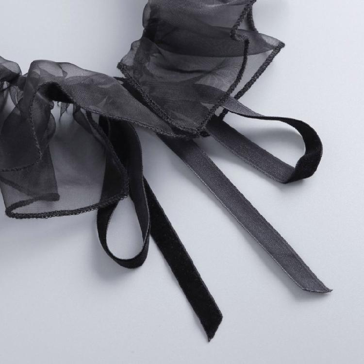 Универсальный воротник с оборками, идеально подходящий для косплея, сценических выступлений и костюмированных вечеринок, реквизит для фотосессий на Хэллоуин