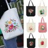 Carrying Bag Flower Pattern Embroidery Kit Cross Stitch Sewing Needlepoint Kits Cloth Threads Tools
