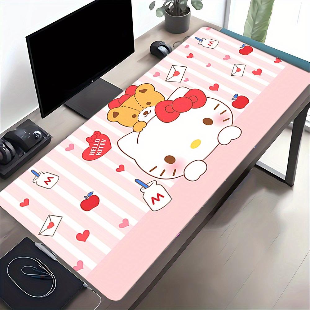 Hello Kitty, Teddy Bear Themed XXL Mouse Pad - Non-slip Rubber Desk Mat for Gaming and Office Use, Multi-Function Keyboard 0826055a