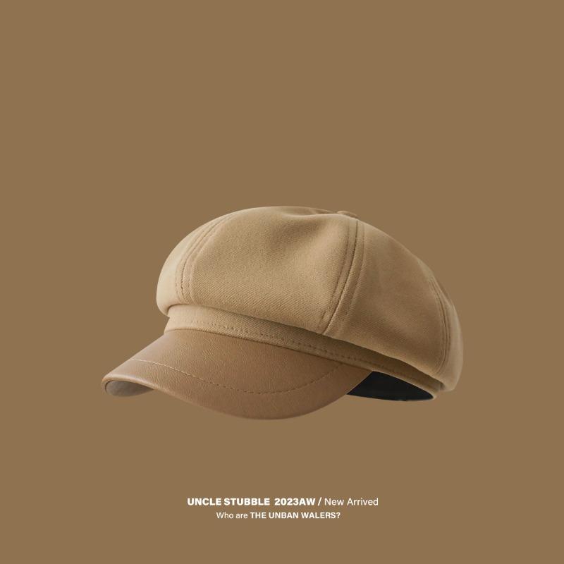 Осенне-зимняя шерстяная восьмиугольная шляпа женская для лица маленькая девочка литературная кепка газетчика тренд продвинутое чувство